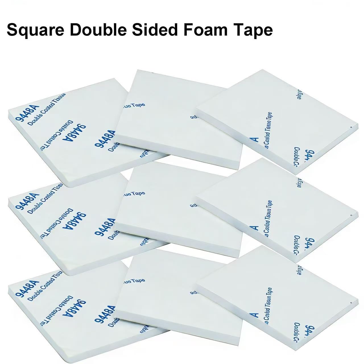 Yeecheng 200Pcs Square Double Sided Foam Tape,27x27mm Strong Adhesive Heavy Duty Mounting Stickers for Photo Albums, Hooks, Mirrors, Bookcases.
