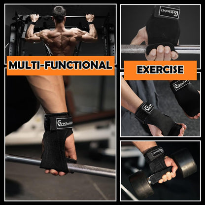 Weight Lifting Wrist Strap, Double Layer Leather Lifting Grips Adjustable Weightlifting Straps for Working Out Pull Up Deadlifting Shrugs (Pair)