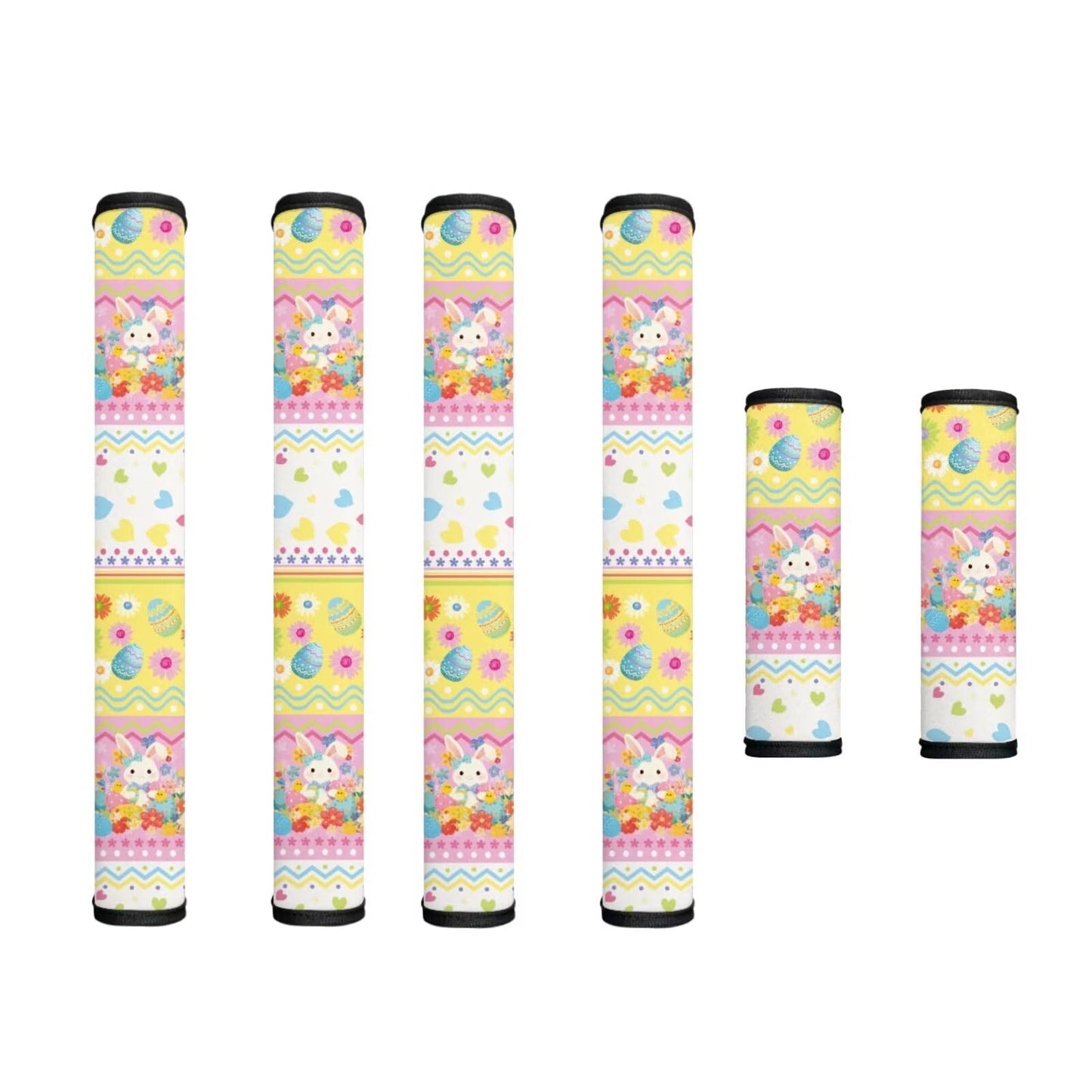 Hwzdsyxl Easter Egg Rabbit Print Refrigerator Door Handle Covers 6 Pieces Fridge Dishwasher Oven Protector Daisy Heart Print Kitchen Appliance Handle Gloves Protector for Microwave Stove Easter Decor