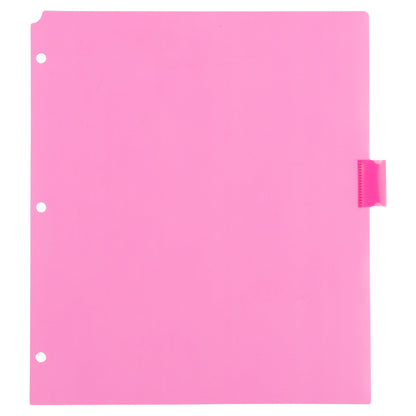 JAM PAPER Plastic Index Tab Dividers - 8-Tab - 9 3/4 x 11 1/2 - Multicolor - 2 Sets of 8 Tabs/Pack
