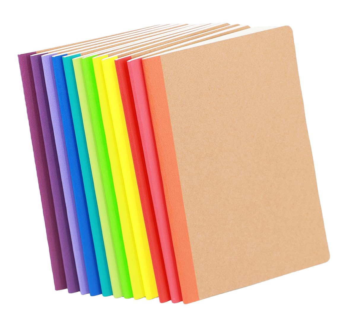 12 Pack Notebooks Lined Journal Bulk Writing Diary Planner with Thick Paper, 60 Pages, 30 Sheets, 8.3x5.5 inch for Home, Office or School Supplies, A5 Kraft Notebook