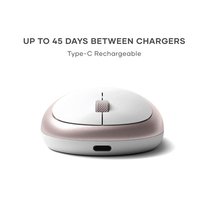 Satechi M1 Wireless Bluetooth Mouse, USB-C Rechargeable, Compact & Portable, for MacBook Air/Pro M4, iPad Air/Pro M4/M3, iPad mini, Mac mini, iMac & Windows - Space Gray