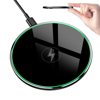 Wireless Charger, Wireless Charging Pad for iPhone 17/16/15/14/13/12/11 Pro/Pro Max/XS Max/XR/SE, Wireless Charging Mat Station for Samsung Galaxy S25/S22/S21S20/S10/S9/Note10/9, AirPods 2/Pro