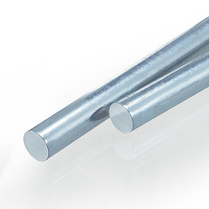 Hicarer 2 Pcs 3/4" x 36" Galvanized Steel Round Bar Smooth Rod Zinc Plated Steel Rods Zinc Bar Metal Axle Shaft for Hand Trucks Dollies Wagons Carts
