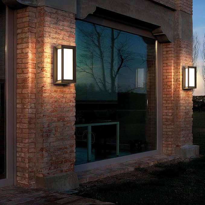Sytmhoe Dusk to Dawn Outdoor Wall Light, 3000k Black Exterior Wall Fixtures,Modern Exterior Wall Sconce LED,Ouside Light for House Garage Walkway Backyard Garden