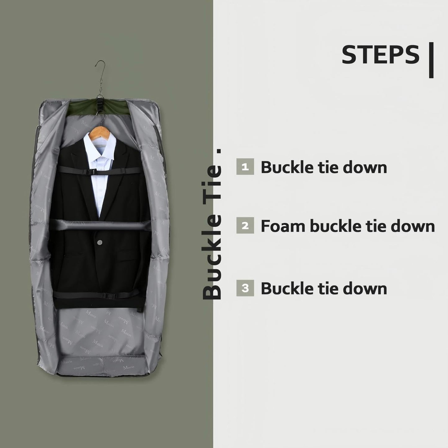 MATEIN Travel Garment Bag, Large Convertible Carry On Suit Bag with Adjustable Shoulder Strap, Waterproof 2 in 1 Hanging Luggage for Men Women, Foldable suitcase for Business Trips, Green