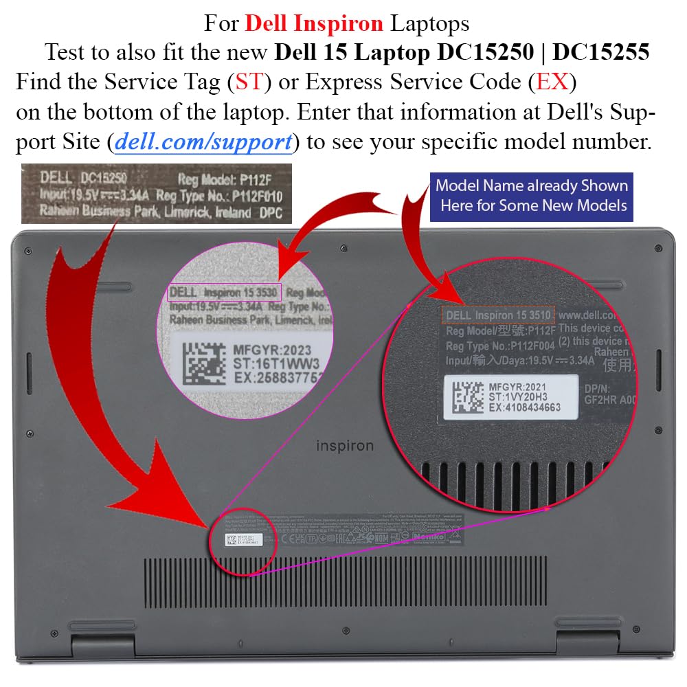 mCover Case Compatible ONLY for 2021-2023 15.6" Dell Inspiron 15 3510 3511 3515 3520 3521 3525 Series Laptop Computer (NOT Fitting Other Dell Models) - Clear