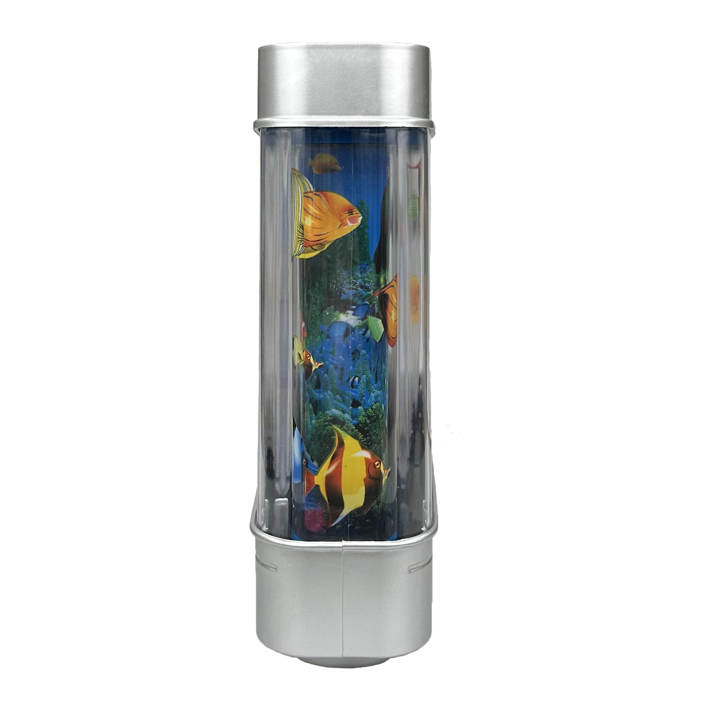 Tokenkuko Fake Motion Fish Tank Mini Aquarium, Artificial Tropical Decorative Lamp Night Light with Moving Fish, Gift for Family(US Plug)