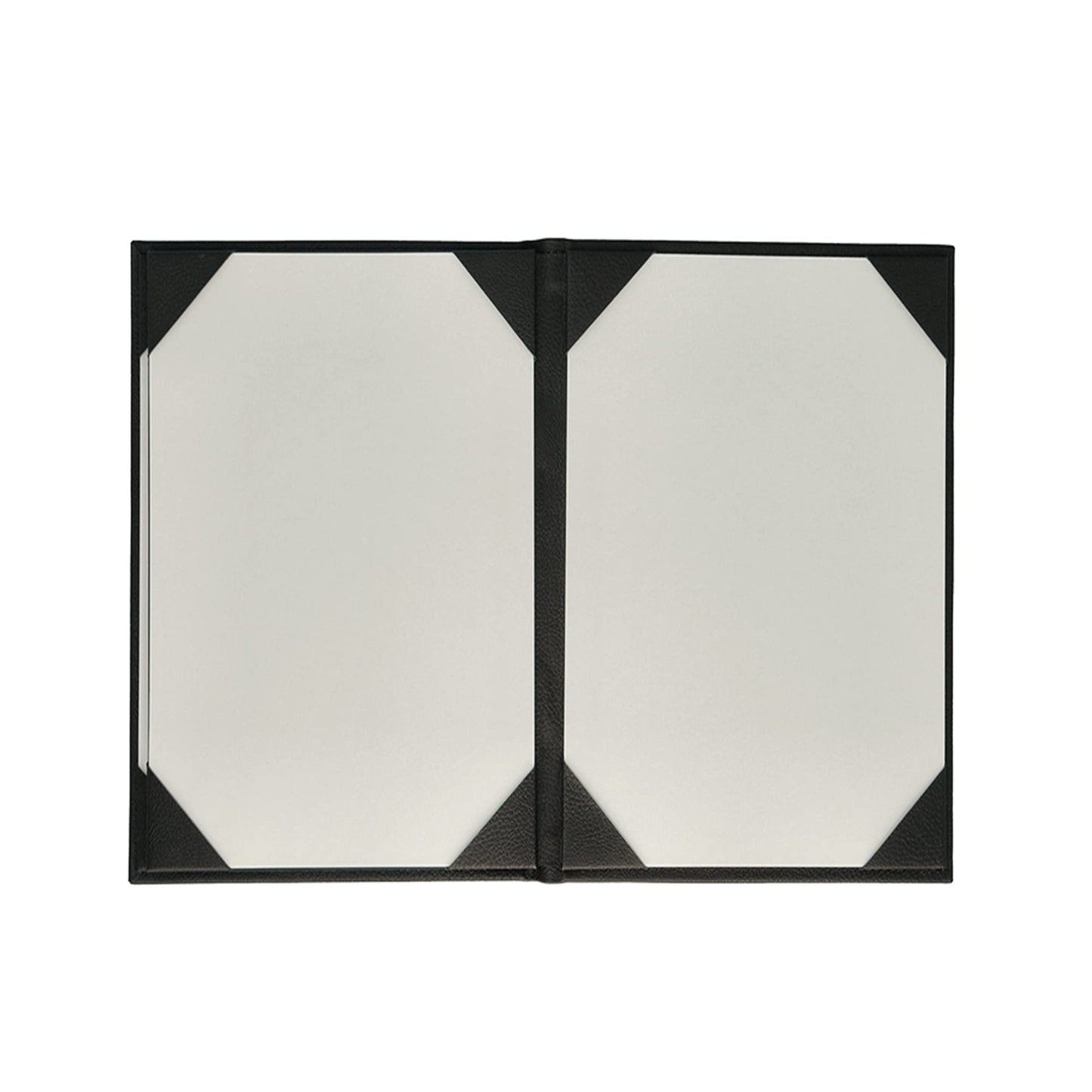 Menu Covers Made of Premium Faux Leather (10-Pack) - 8.5" X 14" (Black, 4 Views)
