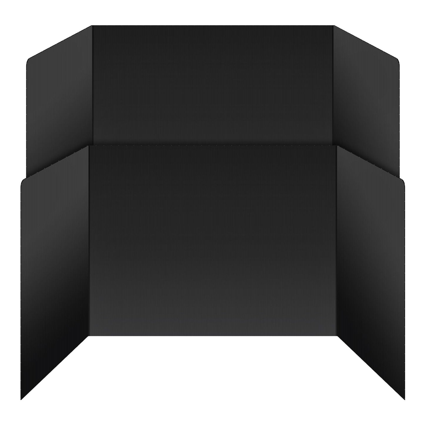 2 Pack Desk Dividers for Students - Durable & Waterproof Plastic Study Carrel Divider, Classroom Folders Teacher Supplies, Easy-to-Clean Plastic Privacy Shield Folder Boards for Student Desks, Black