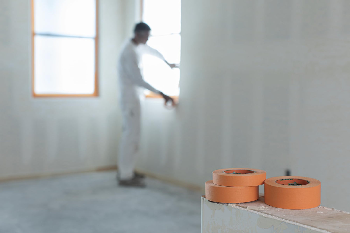FrogTape ProGrade Orange Painters Tape, 1.5 Inch Wide (1.41 In. x 60 Yds), High Adhesion, Paint Tape for Indoor & Outdoor Applications, Orange, 4 Rolls (242808)