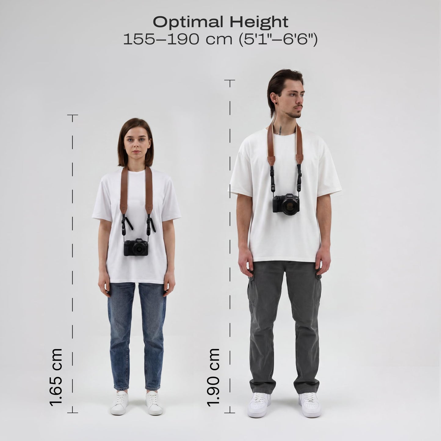 C Coiro Padded Leather Camera Strap with Quick Release, Configurable as Sling, Neck Adjustable DSLR SLR Camera Shoulder Strap for Photographers, Padded/Brown