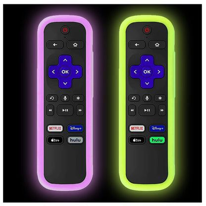 Silicone Protective Controller Cover fits for Roku TV Voice Remote | Element Roku | Westinghouse Roku TV Controller Cover,Glow in The Dark