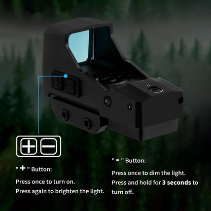 ToopMount 1x29mm Reflex Dot Sight, Multi-Reticle 3 MOA Red Dot Sight, Shake Awake 11 Levels Illuminated Multi-Coated Red Dot Scope, 1000G's Shockproof Waterproof Red Dot Optics for 20mm Picatinny