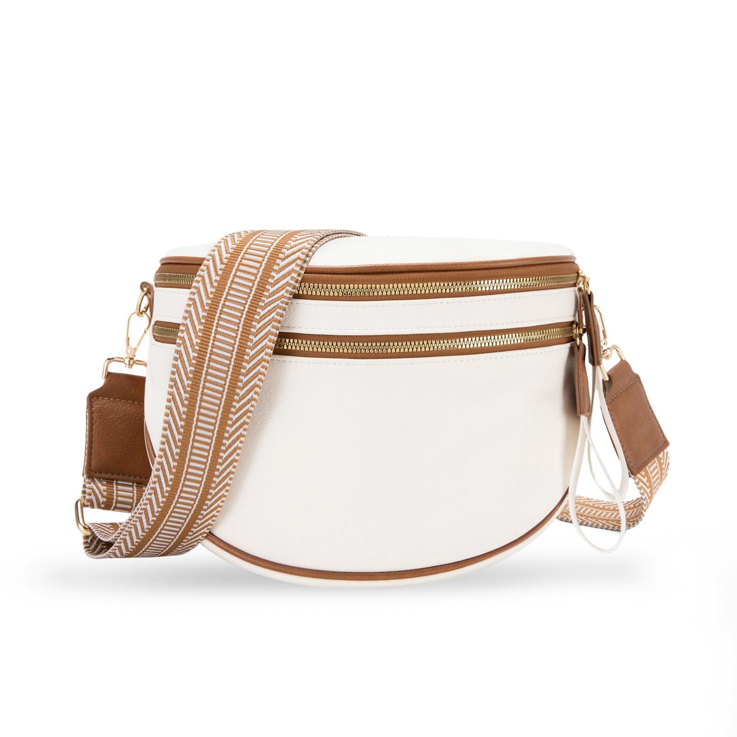 oscaurt Leather Crossbody Bag Bum Bag for Women Large Sling Bag Cross Body Purse Shoulder Handbag Fanny Pack