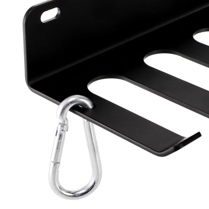 Tebery 9 Hook Home Gym Storage Rack Wall Mount, Fitness Equipment Organizer, Metal Gym Accessory Hanger for Exercise Bands, Jump Ropes, Barbells, Lifting Belts