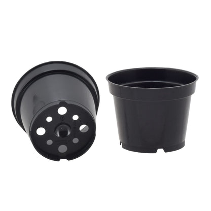 Arcadia Garden Products [100-Pack [2-inch] Nursery Pot with Drainage Holes, Heavy Duty Plastic Injection Mold Grow Pot for Flowers, Seedlings, Succulents, Plant Cuttings, Black