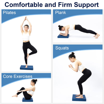 StrongTek 2-Pack Extra Wide Balance Pads, 19" x 15.8" x 2.4" High-Density TPE Foam for Physical Therapy & Exercise, Non-Slip, Water-Resistant, Stability & Core Strength Training