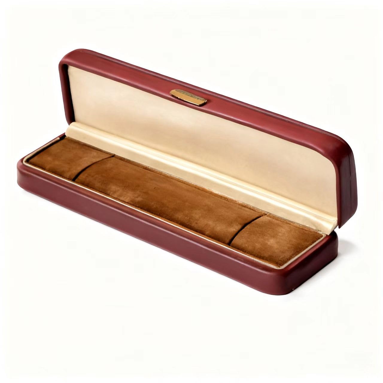 Luxury Burgundy Leather Jewelry Box with Soft Velvet Lining, Elegant Storage Case for Necklaces, Earrings, Bracelets & Watches, Small Travel Organizer Skin-friendly Artificial Leather Cover Gift