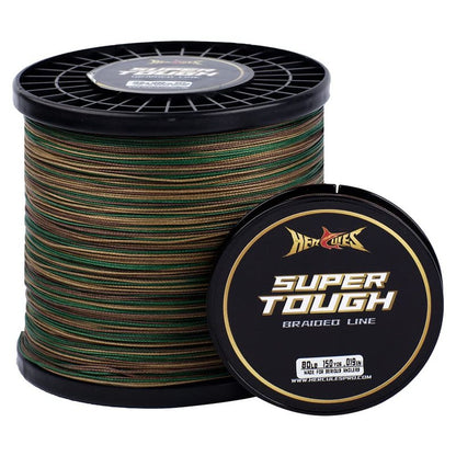 HERCULES Super Tough Braided Fishing Line 100 pounds Test Camouflage 100LB (300 Yards) - 8 Strands