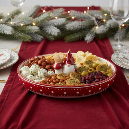 10 Strawberry Street Merry Morsels Appetizer Tray, Nordic Gnome