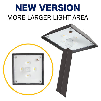 Bobcat Solar Landscape Pathway Lights Super Bright with 2-in-1 Warm White and Daylight Modes, Solar Lights for Outdoor Path, Sidewalk, Driveway, or Walk Way, Dark Brown(4 Pack)