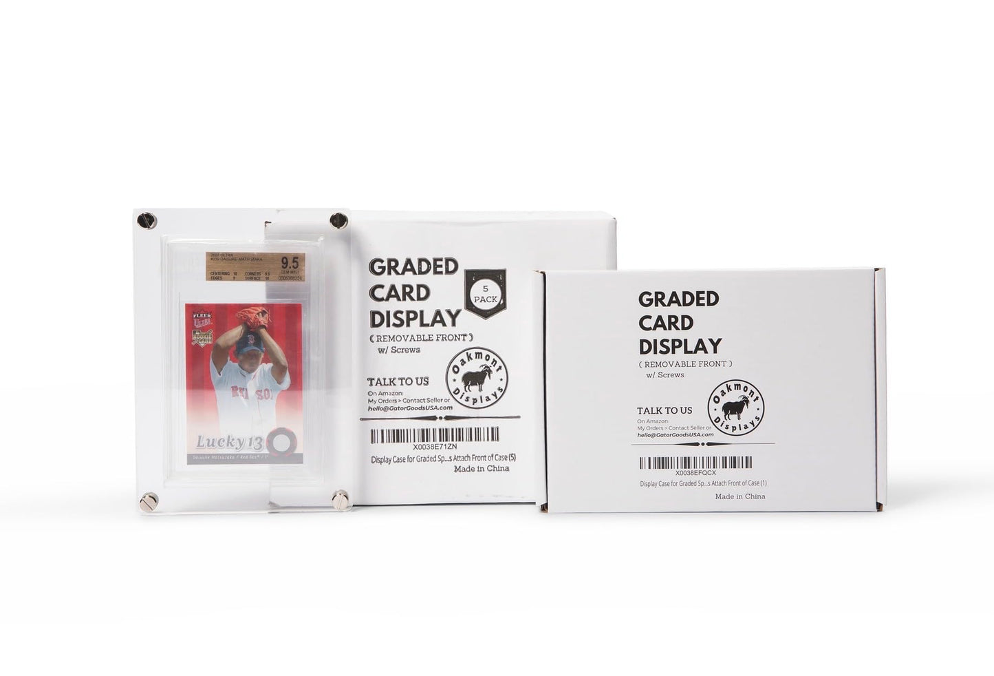 Graded Card Protector - Storage Case for Graded Trading Cards Fits PSA BGS Many More | Screw Down Design for Security and Protection | Heavy Duty Acrylic Display Sleeve Protects Sports Cards Slabs