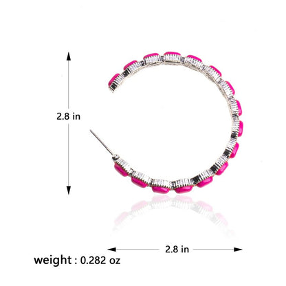 Rustic Couture's Western Navajo Beaded Hoop Earrings for Women Cowgirl Country Concho Lightweight Statement Jewelry RCE-1064SL