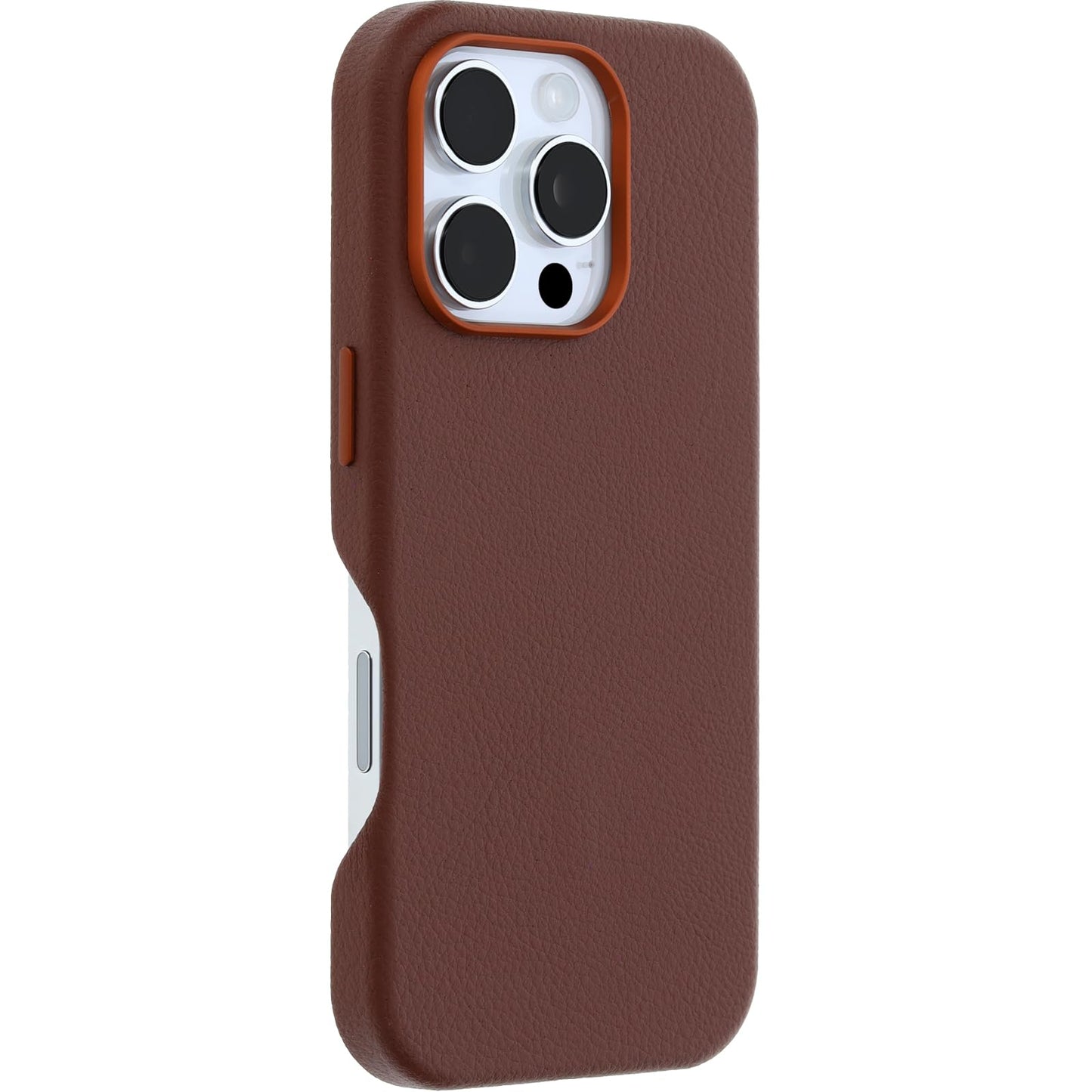 OtterBox iPhone 16 Pro Symmetry Series Cactus Leather for MagSafe - Rich Adobe Brown - Ultra-Thin, Sleek iPhone Case, Premium iPhone Case, MagSafe Compatible