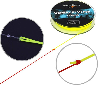 Fly Fishing Line Combo - 100FT Weight Forward with Braided Backing & Tapered Leader | Preloaded with Welded Loop