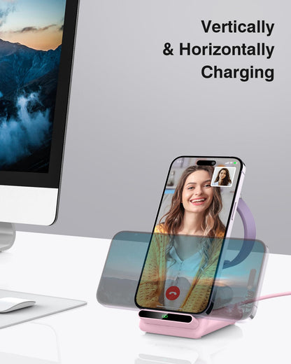 Wireless Charging Station,3 in 1 Charging Stand Made for Apple Watch Ultra 11 10 9 8 7 6 SE 5 4 3,Fast Wireless Charger Made for iPhone 17/Air/16/15/14/13/12,for AirPods Pro(with Adapter) (Black)
