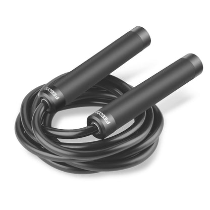 FEECCO Weighted Jump Rope for Men, 9mm PVC Rope with Metal Handles and Ball Bearings
