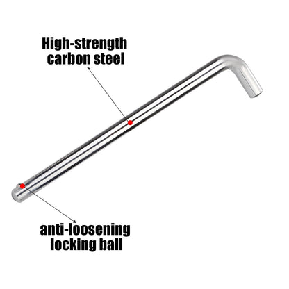 NQEUEPN 2pcs Weight Stack Pin, 3/8in Diameter 6in/15.3cm & 4.4in/11.2cm Weight Loading Pin L Shaped Stack Extender Selector Inserts Gym Fitness Equipment for Home Gym