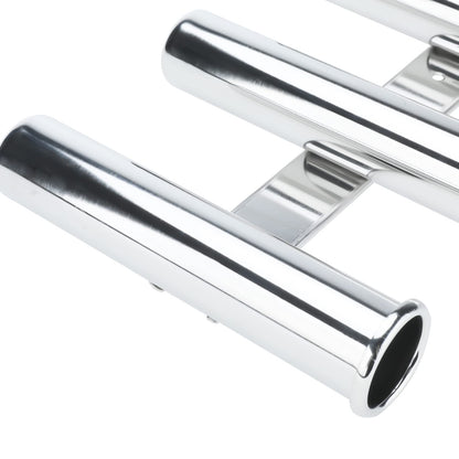 NovelBee 3 Tube Boat Fishing Rod Holder,316 Stainless Steel Fishing Rod Rack for Marine Boat Yacht