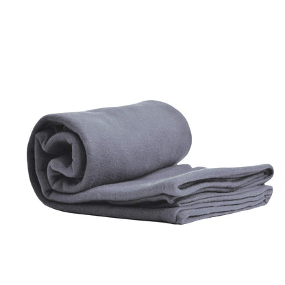 Wolf Essentials Cozy-Soft Microfleece Travel Blanket, 50x60 Inch, Lightweight, Compact, Perfect for Airplane and Car, Charcoal