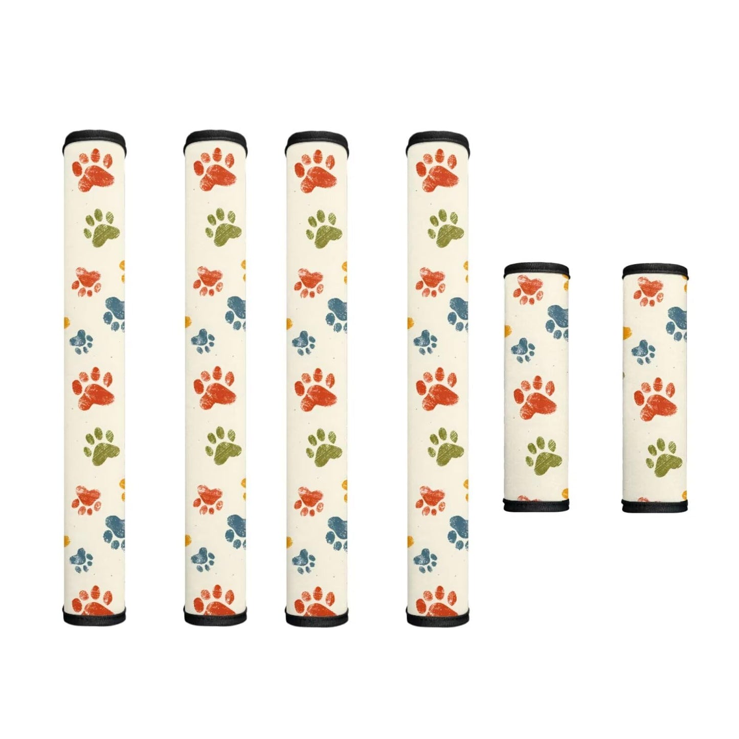 Hwzdsyxl Colorful Paw Pattern Fridge Door Handle Covers Kitchen Appliance Protective Gloves 6 PCS Anti-Scratch Refrigerator Handle Cover Keep Off Fingerprints Oil Stains Food Spot
