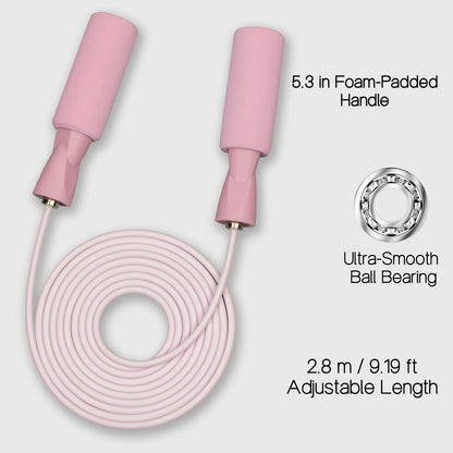 XYLsports Jump Rope for Fitness Adjustable Rope for Men, Women, and Kids Ideal for Cardio and Training Workouts (Pink)