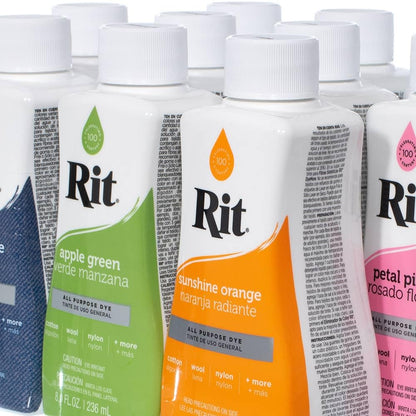 Rit Dye – Liquid Fabric Dye for Crafting, Clothing, and Décor – 8 oz. Bottle – Teal (Gloves Included)