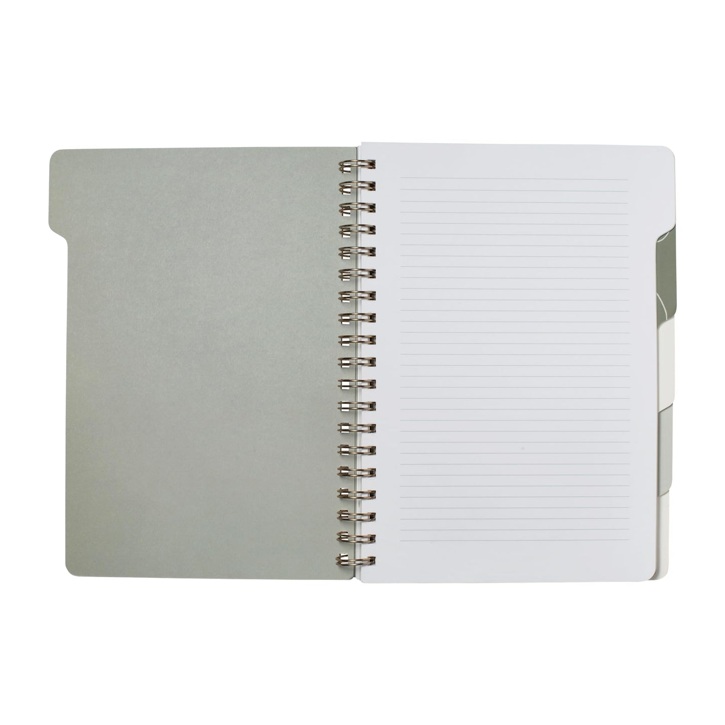 Fringe Studio Large Tab Notebook, "Modern Eucalyptus", Flexible Paperback Cover, 5 Subject/Die-Cut Dividers, 7.25" X 10", 180 Lined Pages, Multicolor (343PA001FSC)
