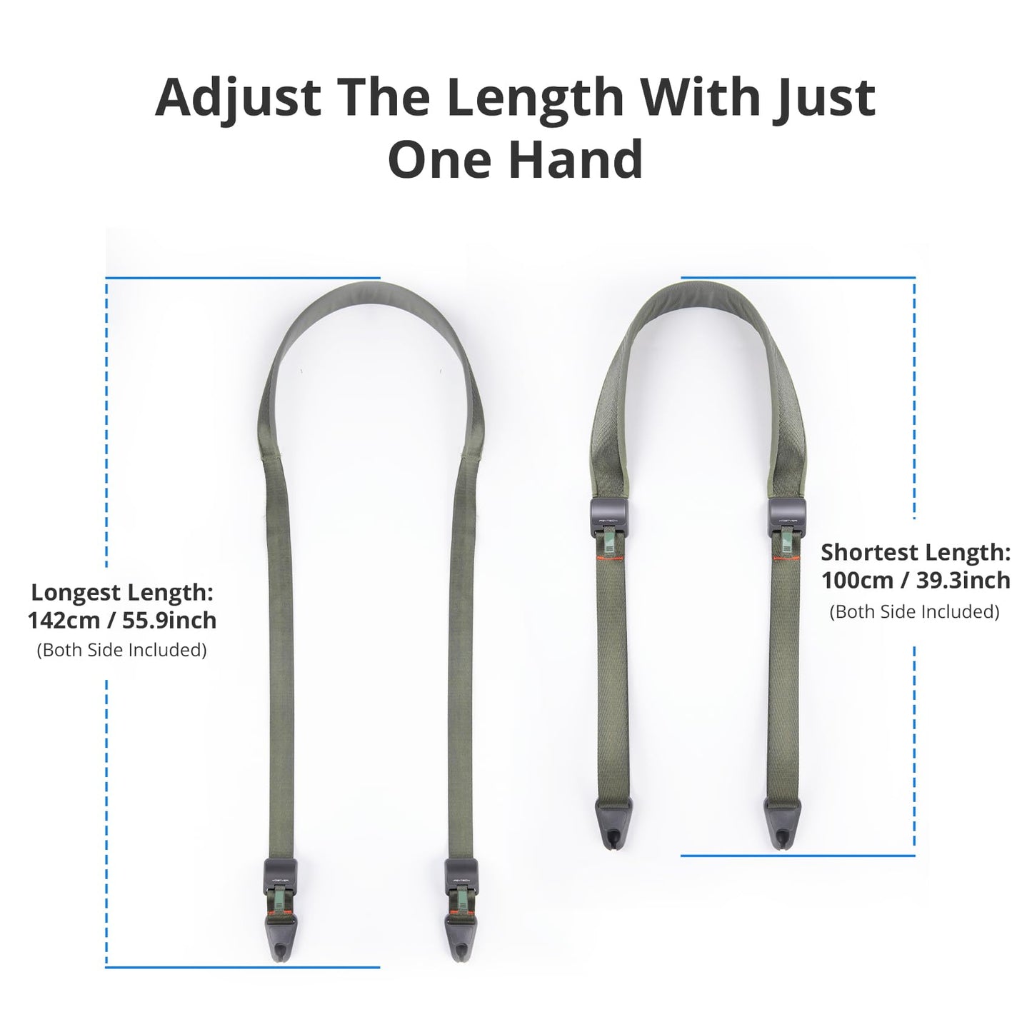 PGYTECH 1.8" Wide Camera Shoulder Strap with Quick Release Plate Camera Neck Straps Long for Photographers Adjustable for DSLR SLR (Fern Green)