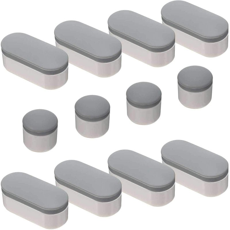 Boao 12 Pcs Universal Toilet Seat Bumpers Kit Toilet Spacers for Bidet with Strong Adhesive Rubber Bumpers Pads Replacement for Families, Hotels, Hospitals, School