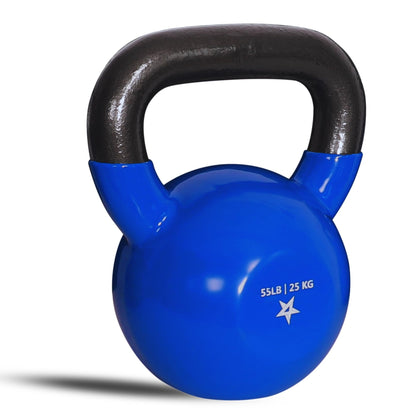 Yes4All Kettlebell, 5-100 LB Vinyl Coated Cast Iron Strength Training Kettlebells for Home Gym Exercises, Fitness, Full Body Workout Equipment, Push Ups, and Grip Strength