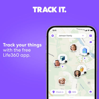 Tile by Life360 Slim (2024) –portfelowy lokalizator Bluetooth w formacie karty wsuwanej do zawieszki przy bagażu, paszportu in inne miejsca. zgodność: iOS in Android. znajdowanie telefonu.1 szt