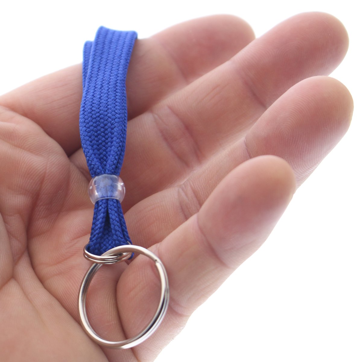 Specialist ID Bulk 100 Pack - Heavy Duty Breakaway Lanyards for Keys and ID Badges with Key Chain Split Ring - Break-Away Clasp and Keychain Keyring/Badge Holder Attachment (Royal Blue)…