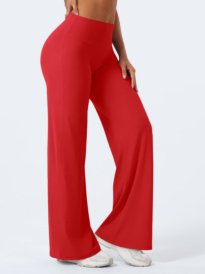 YEOREO Workout Leggings Womens No Front Seam Straight Leggings 31.5" High Waist Buttery Eddiy Gym Yoga Pants Red S