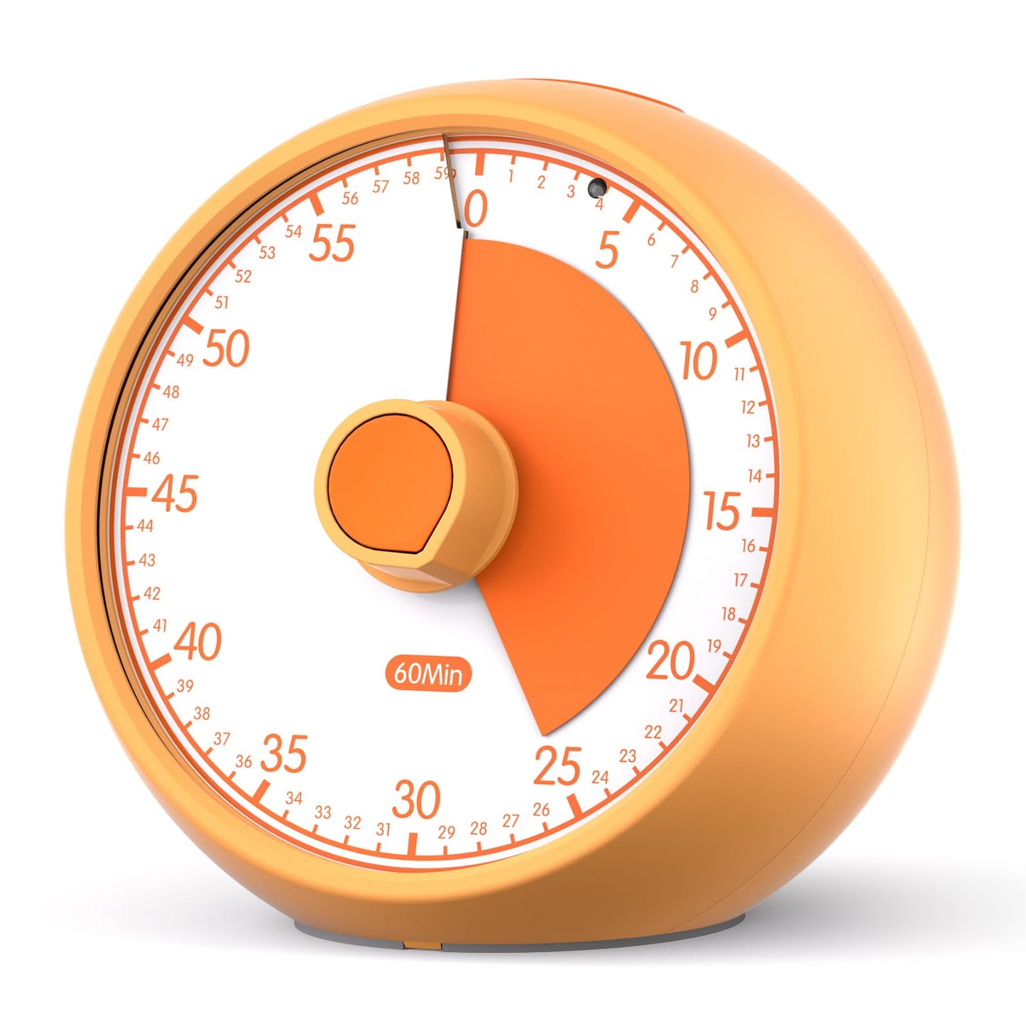 Conchstar Visual Timer for Kids 60-Minute - Countdown Timer with Optional Alarm, Focus Tool for ADHD & Autism, Time Management for Homework, Chores, Office, Kitchen, Teaching & Study Routines (Orange)