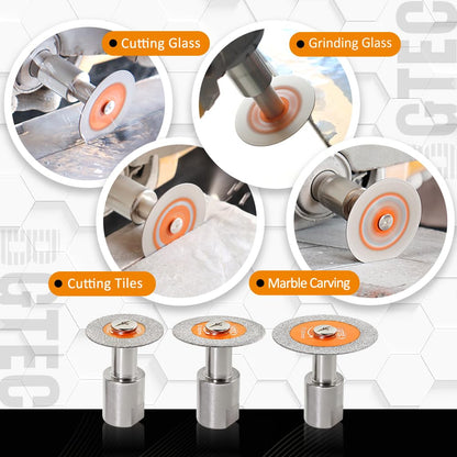 BGTEC Diamond Mini Glass Cutting Saw Blade - 5PCS 2" (50MM) Tile Cutting Discs with 5/8"-11 Thread Flange for Glass Jade Crystal Wine Bottle Tile