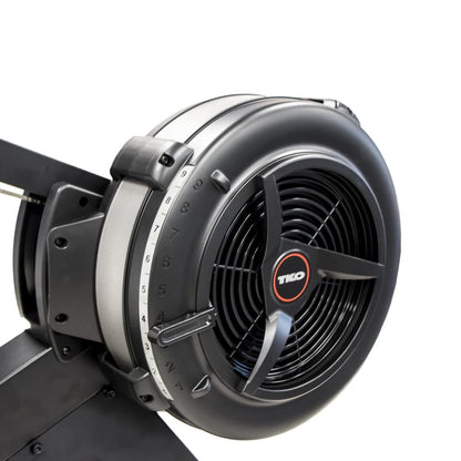 TKO AirRaid Rower | Air Resistance Rowing Machine for Home & Commercial Use | Foldable Air Rowing Machine with 9 Damper Levels, LCD Console, Smooth Glide Rower Machine