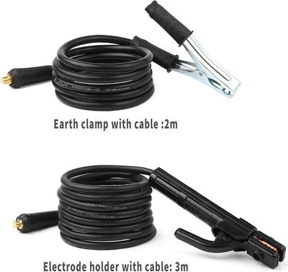 Welding Electrode Holder - Copper Plier MMA/ARC Ground Clamp | 3M & 2M Cable Accessories for 300A Welder