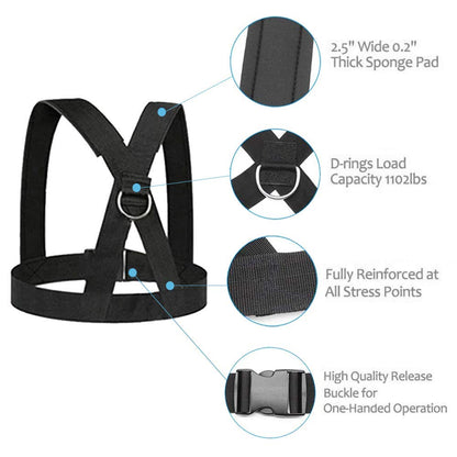 OYINDIZ Sled Harness, Weight Speed Sled Workout Tire Pulling Harness Resistance and Assistance Trainer Physical Training Resistance Rope Football Training Equipment Harness For Men and Women(6.6ft)